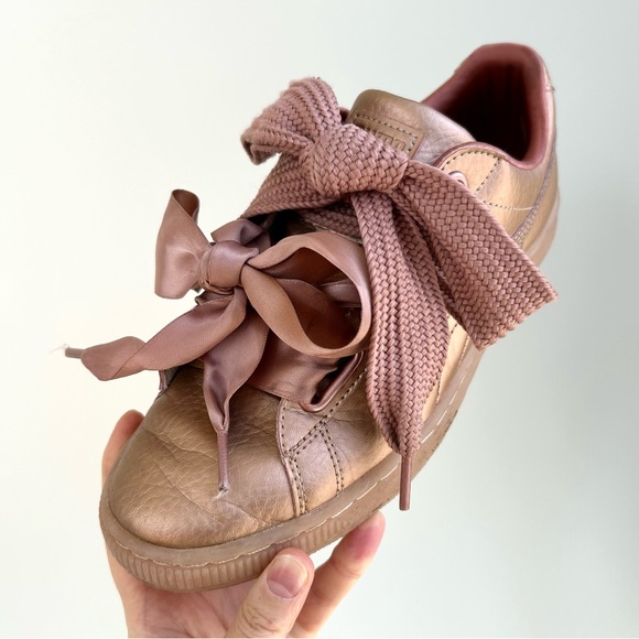 Puma Bow Sneakers in Pink - Picture 1 of 11